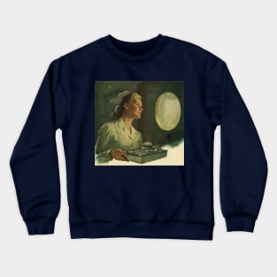 Vintage Science and Medicine, Nurse with Medical Tools on a Tray Crewneck Sweatshirt